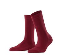 FALKE Family W So algodón sostenible lisos 1 par, Calcetines Mujer, Rojo Scarlet 8228, 39-42