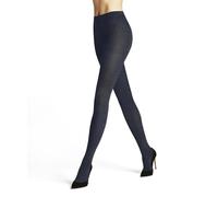 FALKE Family W Ti algodón sostenible lisas 1 pieza, Pantimedias Mujer, Azul Dark Blue Melange 6688, 42-44