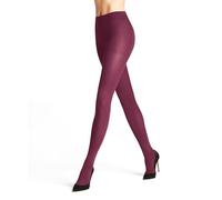 FALKE Family W TI algodón sostenible unicolor 1 pieza, Pantimedias Mujer, Rojo (Red Plum 8236) nuevo - ecológico, 36-38