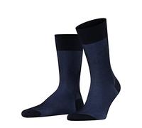 FALKE Fine Shadow M So algodón estampados 1 par, Calcetines Hombre, Azul Dark Navy 6370, 43-44
