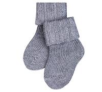 FALKE Flausch B SO algodón lana unicolor 1 par, Calcetines Unisex bebé, Gris (Light Grey 3400), 62-68