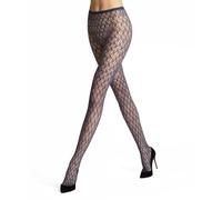 FALKE Fluid Fusion W Ti transparente estampadas 1 pieza, Pantimedias Mujer, Azul Blue Ink 6491, M