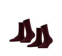 FALKE Happy 2-Pack Mujer Calcetines barolo (8596), 35-38