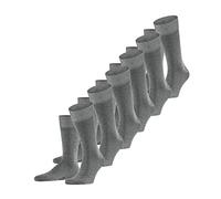 FALKE Happy Multipack M So algodón lisos 6 pares, Calcetines Hombre, Gris Light Grey Melange 3390, 47-50
