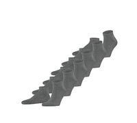 FALKE Happy 6-Pack M Sn algodón lisos 6 pares, Calcetines cortos Hombre, Gris Light Grey Melange 3390, 47-50