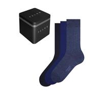 FALKE Happy Box Uni Multipack M So algodón lisos 3 pares, Calcetines Hombre, Azul Blue Mix 0020, 39-42