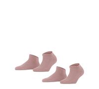 FALKE Happy Double Pack W Sn algodón lisos 2 pares, Calcetines cortos Mujer, Rosa Blossom 8645, 39-42