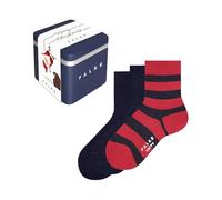 FALKE Happy Giftbox 3-Pack K So algodón estampados 3 pares, Calcetines Unisex niños, Multicolor Blue Red Mix 0019, 31-34