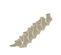 FALKE Happy Multipack M Sn algodón lisos 6 pares, Calcetines cortos Hombre, Beis Sand Melange 4650, 39-42