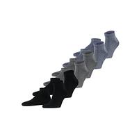 FALKE Happy Multipack M Sn algodón lisos 6 pares, Calcetines cortos Hombre, Multicolor Black Blue Grey 0020, 39-42