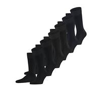FALKE Happy Multipack M So algodón lisos 6 pares, Calcetines Hombre, Negro Black 0010, 43-46