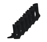 FALKE Happy Multipack M So algodón lisos 6 pares, Calcetines Hombre, Negro Black 3000, 47-50