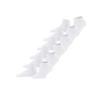 FALKE Happy Multipack W Sn algodón lisos 6 pares, Calcetines cortos Mujer, Blanco White 2000, 35-38