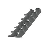 FALKE Happy Multipack W Sn algodón lisos 6 pares, Calcetines cortos Mujer, Gris Light Grey Melange 3390, 39-42