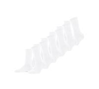 FALKE Happy Multipack W So algodón lisos 6 pares, Calcetines Mujer, Blanco White 2000, 35-38