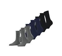 FALKE Happy Multipack W So algodón lisos 6 pares, Calcetines Mujer, Multicolor Blue Grey Mix 0010, 39-42