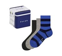 FALKE Happy Triple Pack Giftbox K So algodón estampados 3 pares, Calcetines Unisex niños, Multicolor Blue Grey Mix 0020, 39-42