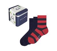 FALKE Happy Triple Pack Giftbox K So algodón estampados 3 pares, Calcetines Unisex niños, Multicolor Red Blue Mix 0030, 27-30