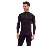 FALKE Hombre Camiseta de Manga Larga Maximum Warm Black (3000), M