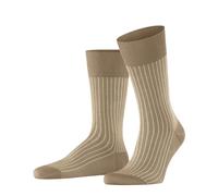 FALKE hombre Oxford Stripe calcetines transpirable algodón fino reforzado extra suave costura plana para dedos de los pies sin presión elegante estampado 1 par