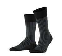 FALKE hombre Oxford Stripe calcetines transpirable algodón fino reforzado extra suave costura plana para dedos de los pies sin presión elegante estampado 1 par
