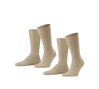 FALKE hombre Swing 2-Pack calcetines transpirable algodón fina costura plana suave reforzada para dedos de los pies sin presión liso elegante looks informales de negocios multipack 2 pares
