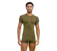 FALKE Hombre Warm Round Neck Camiseta técnica Deportiva Manga Corta Ropa térmica para climas templados a fríos Secado rápido Transpirable sostenible Hilo Funcional 1 Pieza