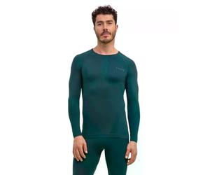 FALKE Hombre Warm Round Neck capa de base superior Ropa Interior Térmica Para Climas De Suaves a Fríos Secado Rápido Transpirable Hilo Funcional 1 pieza