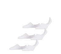 FALKE Invisible Step High Cut Multipack W In algodón invisibles lisos 3 pares, Calcetines pinkies Mujer, Blanco White 2000, 39-40