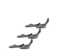 FALKE Invisible Step Medium Cut Multipack M In algodón invisibles lisos 3 pares, Calcetines pinkies Hombre, Gris Light Grey Melange 3390, 41-42