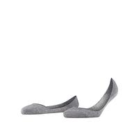 FALKE Invisible Step Medium Cut W In algodón invisibles lisos 1 par, Calcetines pinkies Mujer, Gris Light Grey Melange 3390, 37-38