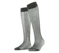 FALKE Kinga Mathe W Kh Transparente Estampados Calcetines hasta la Rodilla, Verde Loden 7900, 35-38 para Mujer