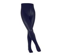 FALKE Cotton Touch K Ti algodón gruesas lisas 1 pieza, Pantimedias Unisex niños, Azul Dark Navy 6370, 134-146