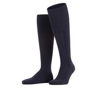 FALKE Lhasa Rib M Kh lana cachemira lisos 1 par, Calcetines largos Hombre, Azul Dark Navy 6375, 43-46