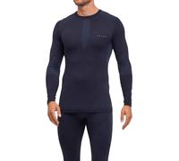 FALKE Warm Round Neck M L/s SH Hilo Funcional Secado rápido 1 Pieza, Capa de Base Superior Hombre, Negro Black 3000, L