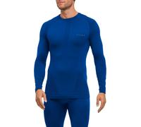 FALKE Warm Round Neck M L/s SH Hilo Funcional Secado rápido 1 Pieza, Capa de Base Superior Hombre, Azul Space Blue 6116, L