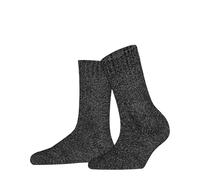 FALKE Marble Cloud W So lana algodón estampados 1 par, Calcetines Mujer, Negro Black 3000, 35-38
