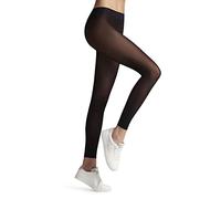 FALKE Matt Deluxe 30 DEN W Le transparente lisos 1 pieza, Leggings Mujer, Negro Black 3009, S-M