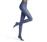 FALKE Matt Deluxe 30 DEN W Ti transparente lisas 1 pieza, Pantimedias Mujer, Azul Nautical 6531, L