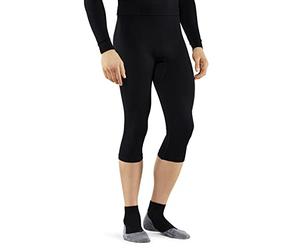 FALKE Maximum Warm 3/4 M Ti hilo funcional secado rápido 1 pieza, Capa de base inferior Hombre, Negro Black 3000, XXL