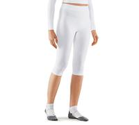 FALKE Maximum Warm 3/4 W Ti hilo funcional secado rápido 1 pieza, Capa de base inferior Mujer, Blanco White 2860, L