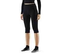 FALKE Maximum Warm 3/4 W Ti hilo funcional secado rápido 1 pieza, Capa de base inferior Mujer, Negro Black 3000, S