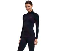 FALKE Maximum Warm High Neck W L/s Sh hilo funcional secado rápido 1 pieza, Capa de base superior Mujer, Negro Black 3000 Trend, XS