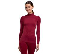 FALKE Maximum Warm High Neck W L/s Sh hilo funcional secado rápido 1 pieza, Capa de base superior Mujer, Rojo Merlot 8117 Trend, M