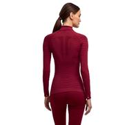 FALKE Maximum Warm High Neck W L/s SH Hilo Funcional Secado rápido 1 Pieza, Capa de Base Superior Mujer, Rojo Merlot 8117 Trend, XS