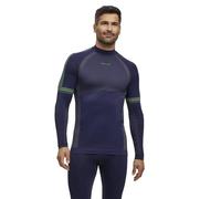 FALKE Maximum Warm Round Neck M L/s Sh hilo funcional secado rápido 1 pieza, Capa de base superior Hombre, Azul Space Blue 6116 Trend, XXL