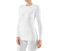 FALKE Maximum Warm Round Neck W L/s Sh hilo funcional secado rápido 1 pieza, Capa de base superior Mujer, Blanco White 2860, M