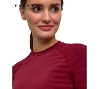 FALKE Maximum Warm Round Neck W L/s SH Hilo Funcional Secado rápido 1 Pieza, Capa de Base Superior Mujer, Rojo Merlot 8117 Trend, M