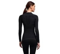 FALKE Maximum Warm Round Neck W L/s SH Hilo Funcional Secado rápido 1 Pieza, Capa de Base Superior Mujer, Negro Black 3000 Trend, XL
