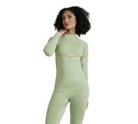FALKE Maximum Warm Trend High Neck W L/S SH Térmico Transpirable secado rápido termo 1 pieza, Capa de base superior Mujer, Verde (Quiet Green 7378), XL